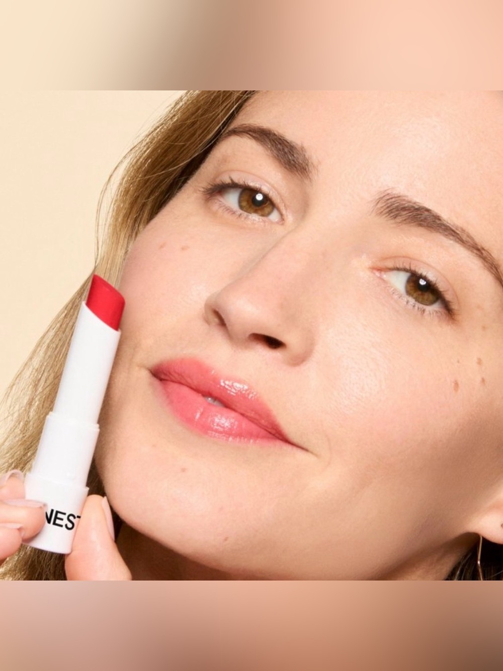 NIB Honest Tinted Lip Balm W/Avocado Oil Blood Orange